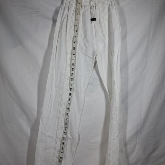 NWT's Seaspice Resort Magnolia White Small 100% Peruvian Cotton Pants - Picture 6 of 8